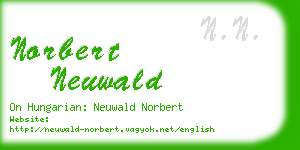 norbert neuwald business card